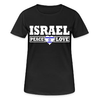 Israel - T-shirt respirant Femme - noir - Devant - AI Model Female 172 light (172cm)