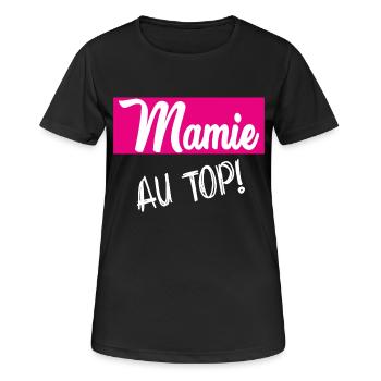 GRANNY. GRANDMA. MOTHER'S DAY. HAPPY BIRTHDAY - Women's Breathable T-Shirt - black - Front - AI Model Female 172 light (172cm)