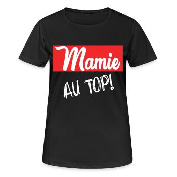 GRANNY. GRANDMA. MOTHER'S DAY. HAPPY BIRTHDAY - Women's Breathable T-Shirt - black - Front - AI Model Female 172 light (172cm)
