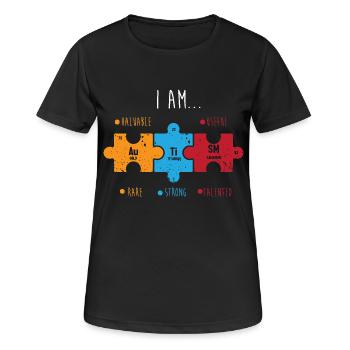 Tableau périodique - T-shirt respirant Femme - noir - Devant - AI Model Female 172 light (172cm)