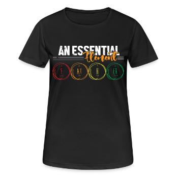 Tableau périodique - T-shirt respirant Femme - noir - Devant - AI Model Female 172 light (172cm)