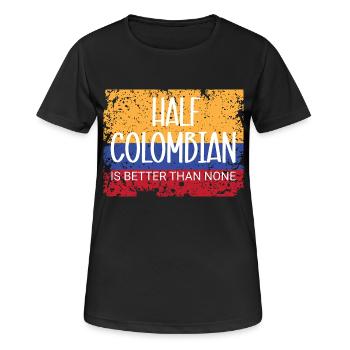 Kolumbien - Frauen T-Shirt atmungsaktiv - Schwarz - Vorne - AI Model Female 172 light (172cm)