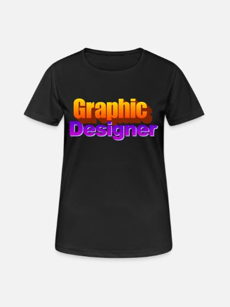 Grafiker - Frauen T-Shirt atmungsaktiv - Schwarz