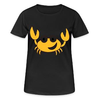 Krebs - Frauen T-Shirt atmungsaktiv - Schwarz - Vorne - AI Model Female 172 light (172cm)
