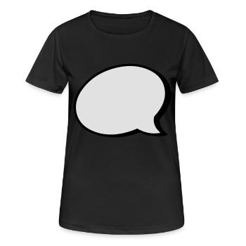 Sprechblase - Frauen T-Shirt atmungsaktiv - Schwarz - Vorne - AI Model Female 172 light (172cm)