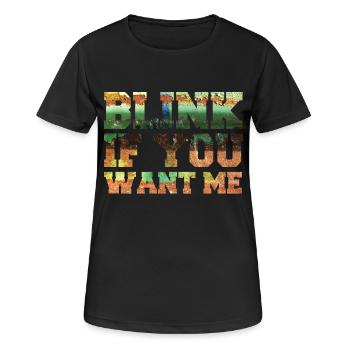 Dating: Blink If You Want Me - T-shirt respirant Femme - noir - Devant - AI Model Female 172 light (172cm)