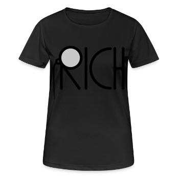 Rich Monokel Millionär - Frauen T-Shirt atmungsaktiv - Schwarz - Vorne - AI Model Female 172 light (172cm)