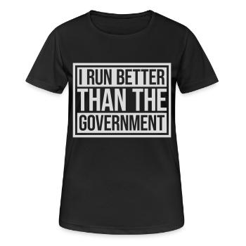 mieux fonctionner que le gouvernement - T-shirt respirant Femme - noir - Devant - AI Model Female 172 light (172cm)