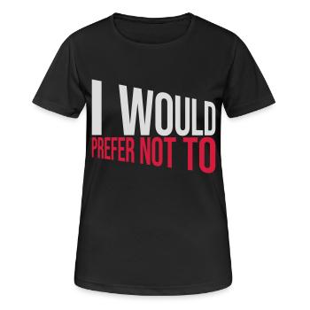 I prefer not to - Women's Breathable T-Shirt - black - Front - AI Model Female 172 light (172cm)