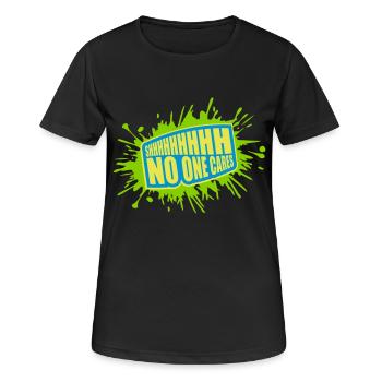 chut personne ne s’en soucie - T-shirt respirant Femme - noir - Devant - AI Model Female 172 light (172cm)