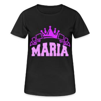 Maria - T-shirt respirant Femme - noir - Devant - AI Model Female 172 light (172cm)