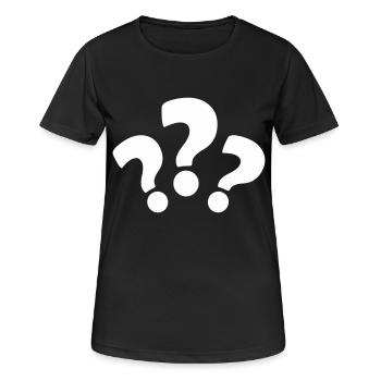 point d’interrogation - T-shirt respirant Femme - noir - Devant - AI Model Female 172 light (172cm)