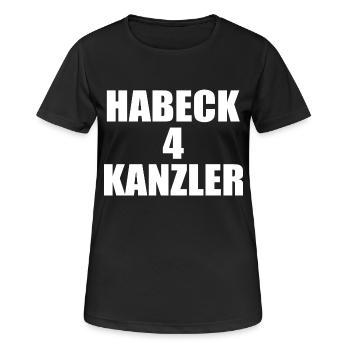 habeck 4 kanzler - Frauen T-Shirt atmungsaktiv - Schwarz - Vorne - AI Model Female 172 light (172cm)