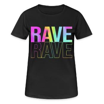 Rave Raver Musique techno Techno basse Table de mixage - T-shirt respirant Femme - noir - Devant - AI Model Female 172 light (172cm)