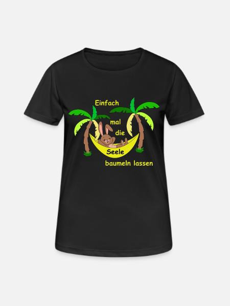 Just let your mind wander - rabbits - Women's Breathable T-Shirt - black