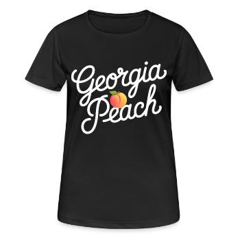 Georgia Peach Script - Women's Breathable T-Shirt - black - Front - AI Model Female 172 light (172cm)