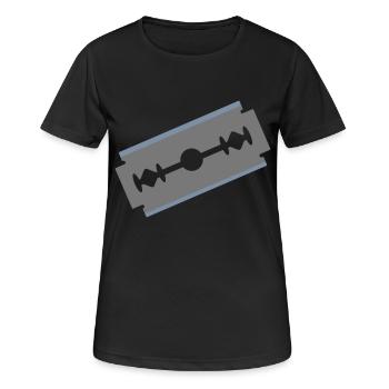 Cut razor blade cut cut 2c - Women's Breathable T-Shirt - black - Front - AI Model Female 172 light (172cm)