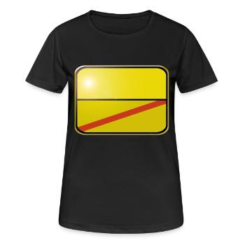 Panneau blanc - T-shirt respirant Femme - noir - Devant - AI Model Female 172 light (172cm)
