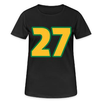 Twenty Seven 27 Siebenundzwanzig Nummer figure - Frauen T-Shirt atmungsaktiv - Schwarz - Vorne - AI Model Female 172 light (172cm)
