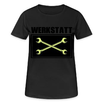 werkzeug werkstatt - Frauen T-Shirt atmungsaktiv - Schwarz - Vorne - AI Model Female 172 light (172cm)