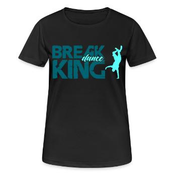 Roi du break dance - T-shirt respirant Femme - noir - Devant - AI Model Female 172 light (172cm)
