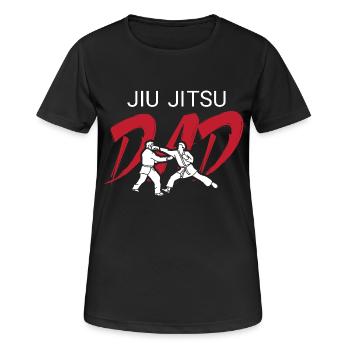 Jiu Jitsu Selbstverteidigung - Frauen T-Shirt atmungsaktiv - Schwarz - Vorne - AI Model Female 172 light (172cm)