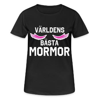 Världens bästa mormor - T-shirt respirant Femme - noir - Devant - AI Model Female 172 light (172cm)
