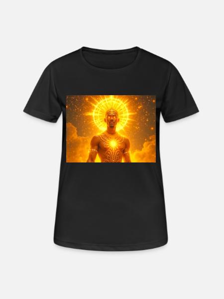 Olorun – Dieu du soleil yoruba, divinité céleste de la lumière - T-shirt respirant Femme - noir