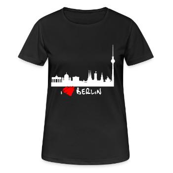 I love Berlin - Frauen T-Shirt atmungsaktiv - Schwarz - Vorne - AI Model Female 172 light (172cm)