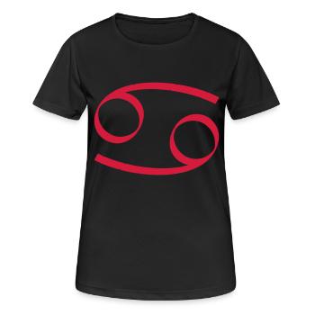 Sternzeichen Krebs - Frauen T-Shirt atmungsaktiv - Schwarz - Vorne - AI Model Female 172 light (172cm)
