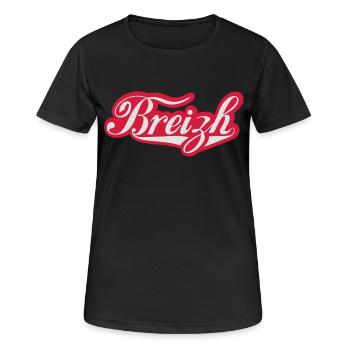 So BREIZH! - Women's Breathable T-Shirt - black - Front - AI Model Female 172 light (172cm)