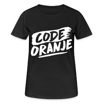 Code orange - T-shirt respirant Femme - noir - Devant - AI Model Female 172 light (172cm)