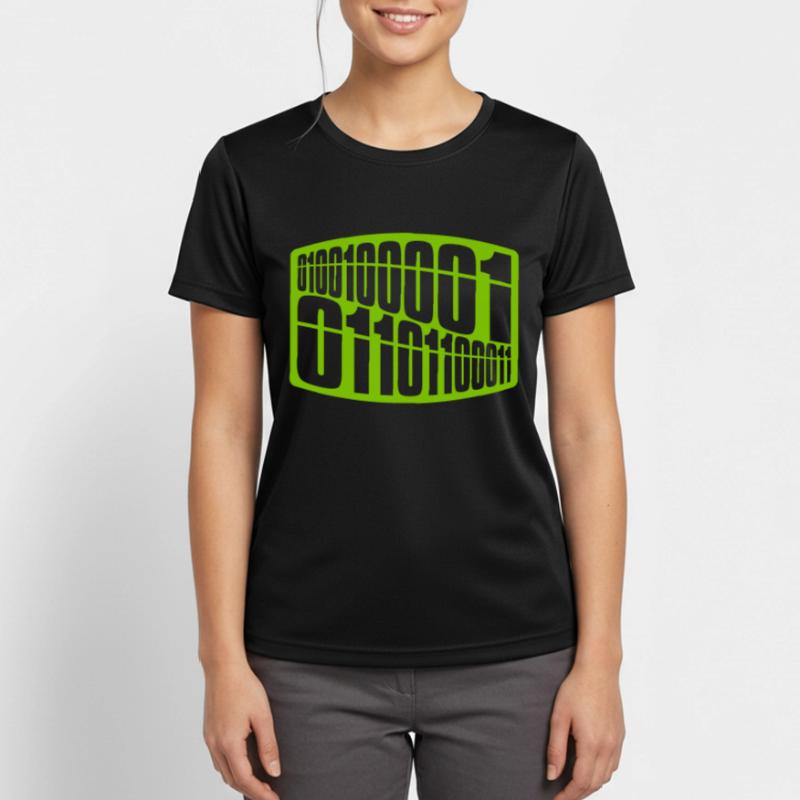 Langage de programme de code binaire T-shirt respirant Femme