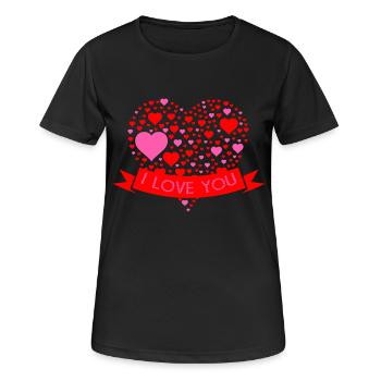 I Love You - Women's Breathable T-Shirt - black - Front - AI Model Female 172 light (172cm)