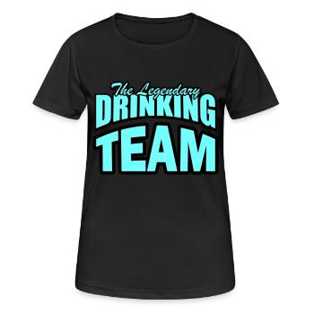Drinking Team - Women's Breathable T-Shirt - black - Front - AI Model Female 172 light (172cm)