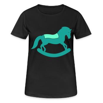 Rocking horse - Women's Breathable T-Shirt - black - Front - AI Model Female 172 light (172cm)