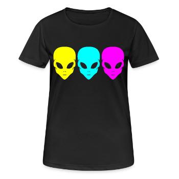 Rave Raver Techno music Techno bass Mischpult - Frauen T-Shirt atmungsaktiv - Schwarz - Vorne - AI Model Female 172 light (172cm)