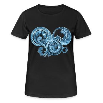 Ornement bleu - T-shirt respirant Femme - noir - Devant - AI Model Female 172 light (172cm)