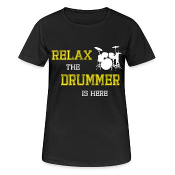 Relax Drummer - T-shirt respirant Femme - noir - Devant - AI Model Female 172 light (172cm)