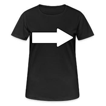 Flèche - T-shirt respirant Femme - noir - Devant - AI Model Female 172 light (172cm)