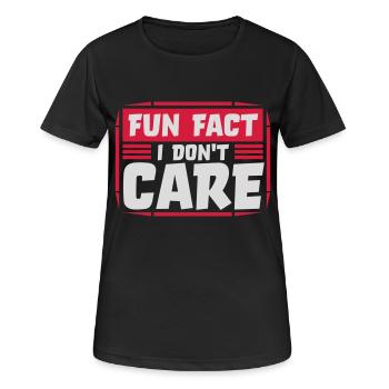 Je me fiche des faits - T-shirt respirant Femme - noir - Devant - AI Model Female 172 light (172cm)