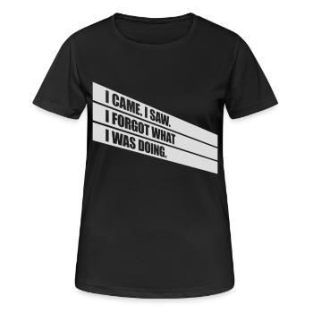Je suis venu voir oublier - T-shirt respirant Femme - noir - Devant - AI Model Female 172 light (172cm)