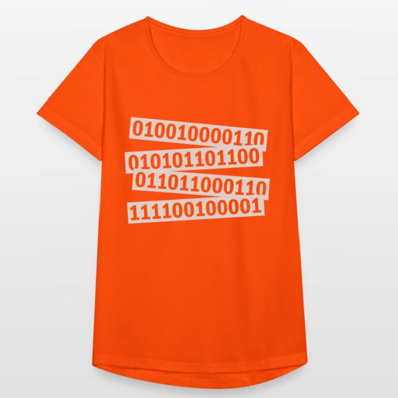 Langage de programme de code binaire T-shirt respirant Femme