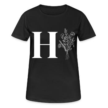 Minimalist flowers - Women's Breathable T-Shirt - black - Front - AI Model Female 172 light (172cm)