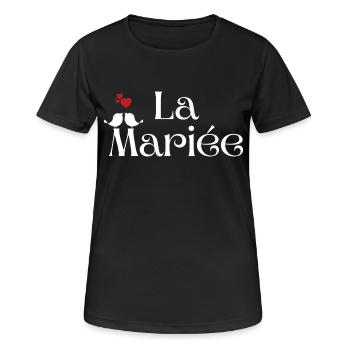 Die Braut - Frauen T-Shirt atmungsaktiv - Schwarz - Vorne - AI Model Female 172 light (172cm)