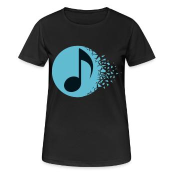 Abstract Sound Burst - Women's Breathable T-Shirt - black - Front - AI Model Female 172 light (172cm)