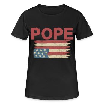 Drapeau américain Pape - T-shirt respirant Femme - noir - Devant - AI Model Female 172 light (172cm)