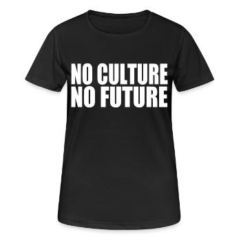 No culture no future - Women's Breathable T-Shirt - black - Front - AI Model Female 172 light (172cm)