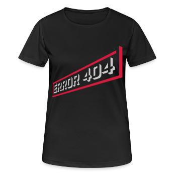 Error 404 Netzwerk verloren - Frauen T-Shirt atmungsaktiv - Schwarz - Vorne - AI Model Female 172 light (172cm)