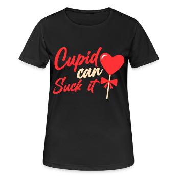 Cupid Can Suck It 4 - Frauen T-Shirt atmungsaktiv - Schwarz - Vorne - AI Model Female 172 light (172cm)